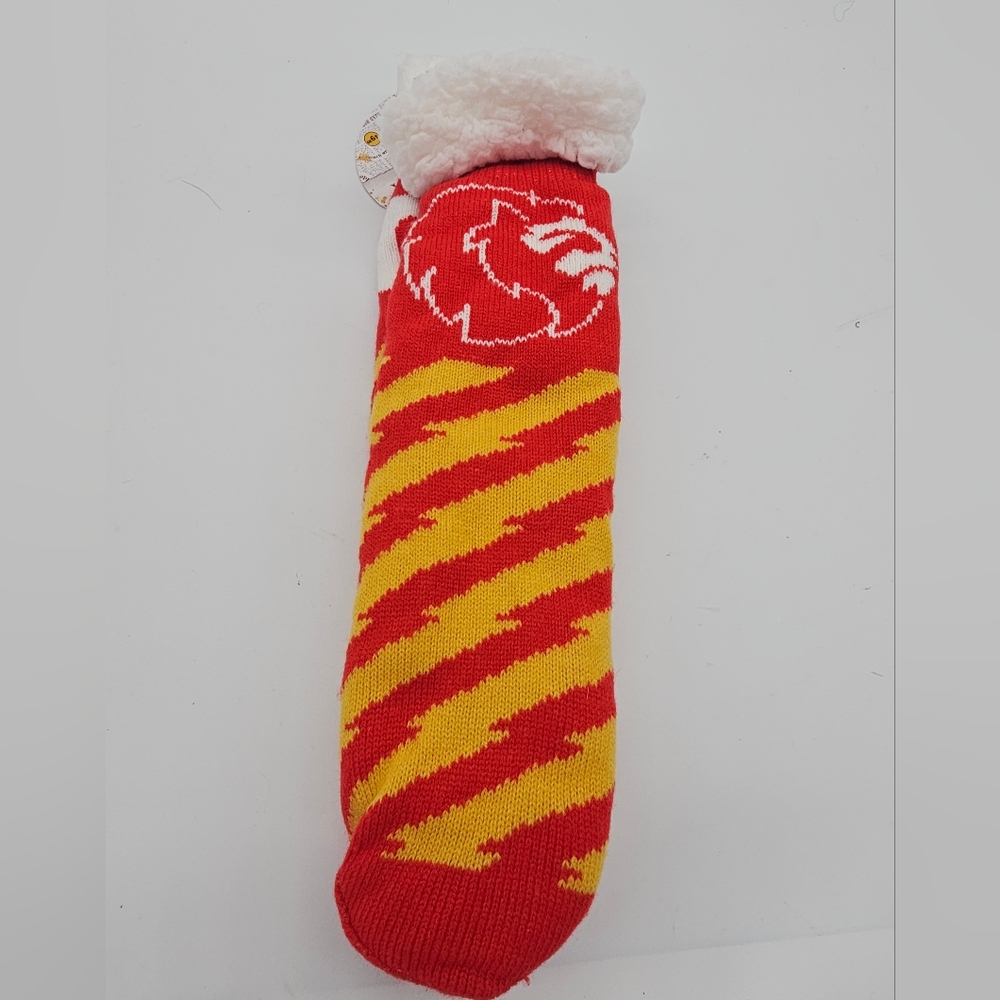 Warner Bros. Harry Potter Red Yellow Gryffindor Sherpa Lined Slipper Socks NWT